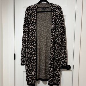 Black and Tan Animal Print Cardigan